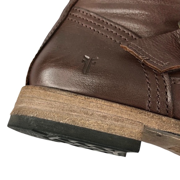 Women's FRYE Tyler Engineer Boots Dark Brown Sz. 8 - Picture 4 of 12